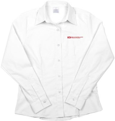 Embroidered Apparel: Women's Long Sleeve Oxford Shirt