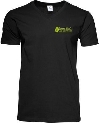 Screen Printed Apparel: Men's Cotton V-Neck T-Shirt