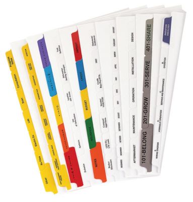 Presentation Collection: 4 Bank Mylar Tab Set 8.5X11"
